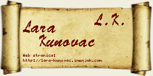Lara Kunovac vizit kartica
